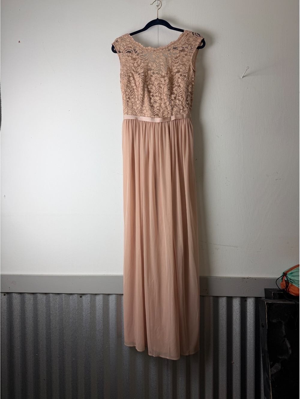 David’s Bridal Lace and chiffon dress